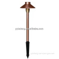 New design waterproof LED copper garden lamp with copper hat